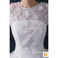 Elegant cap sleeveless slim fit cheap ball gown princess wedding dress